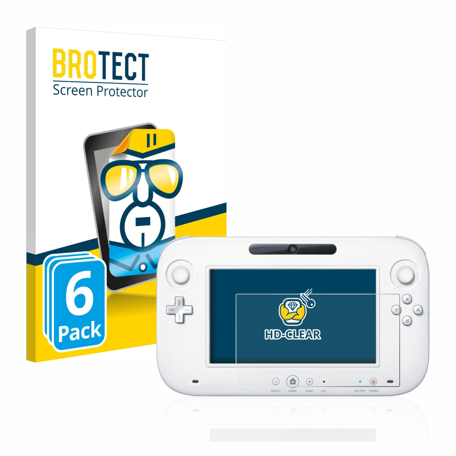 GamePad BROTECT Nintendo 6x Schutzfolie(für U (Controller)) klare Wii