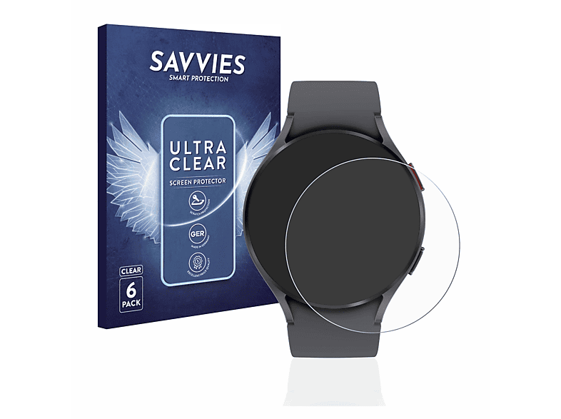 Galaxy Watch klare 5 6x SAVVIES Samsung Schutzfolie(für (44mm))