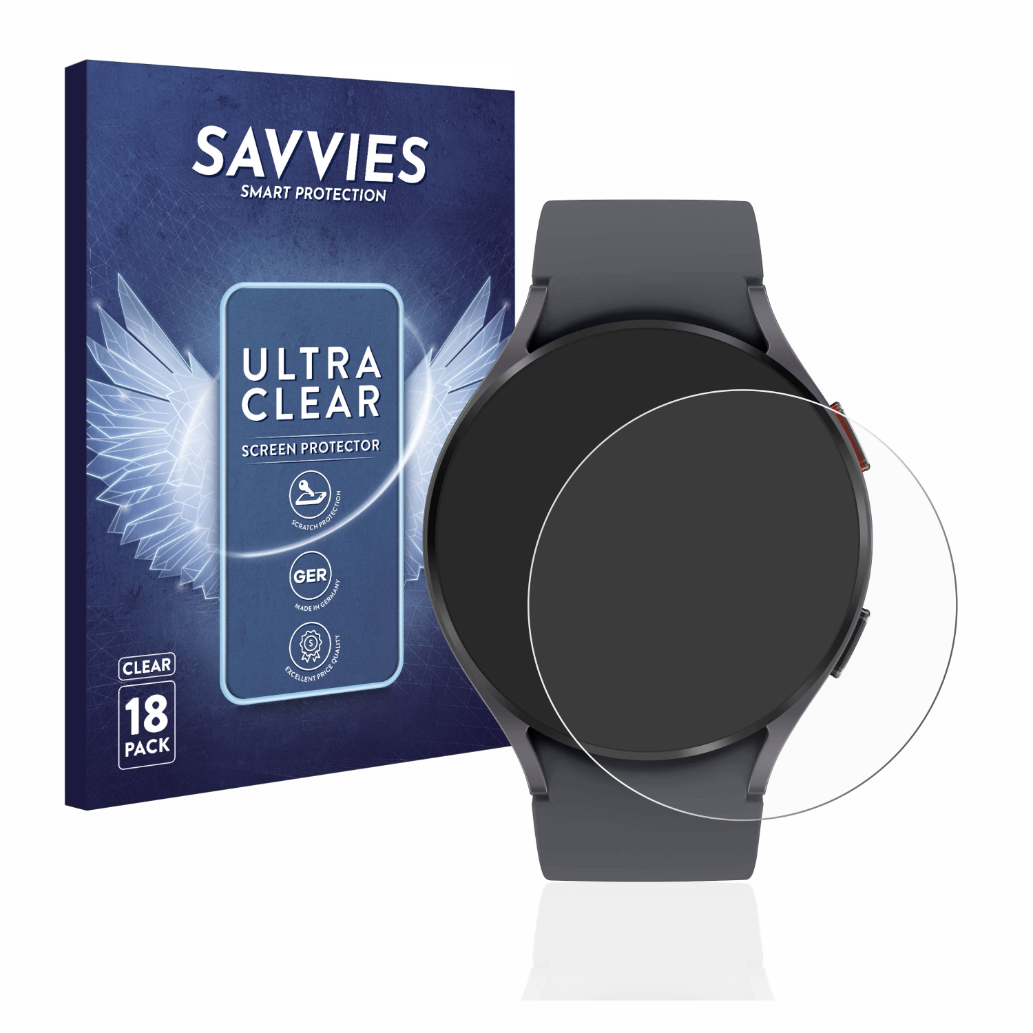 SAVVIES 18x klare Galaxy (44mm)) Samsung 5 Watch Schutzfolie(für