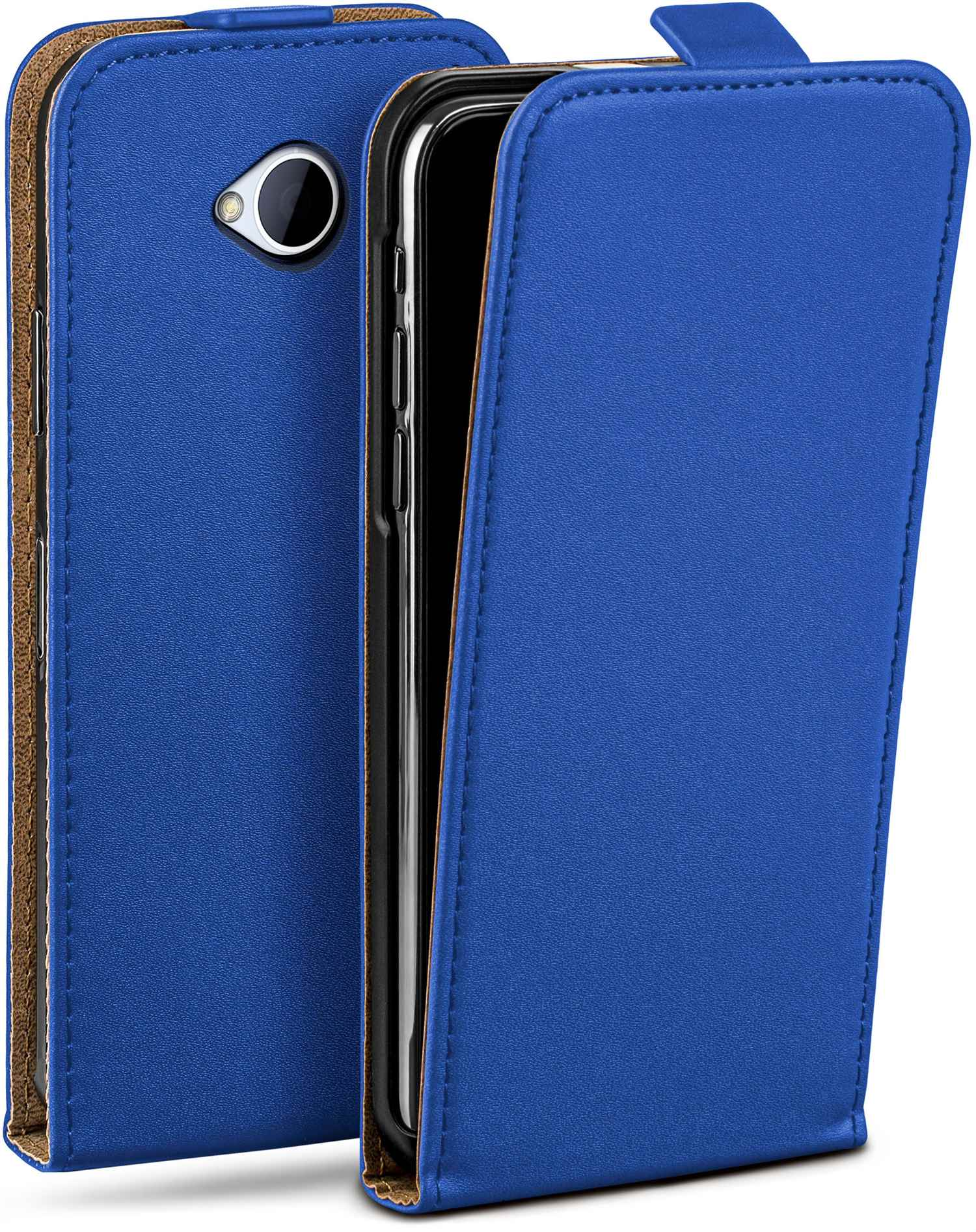 MOEX Flip Case, Flip Royal-Blue M7, Cover, One HTC