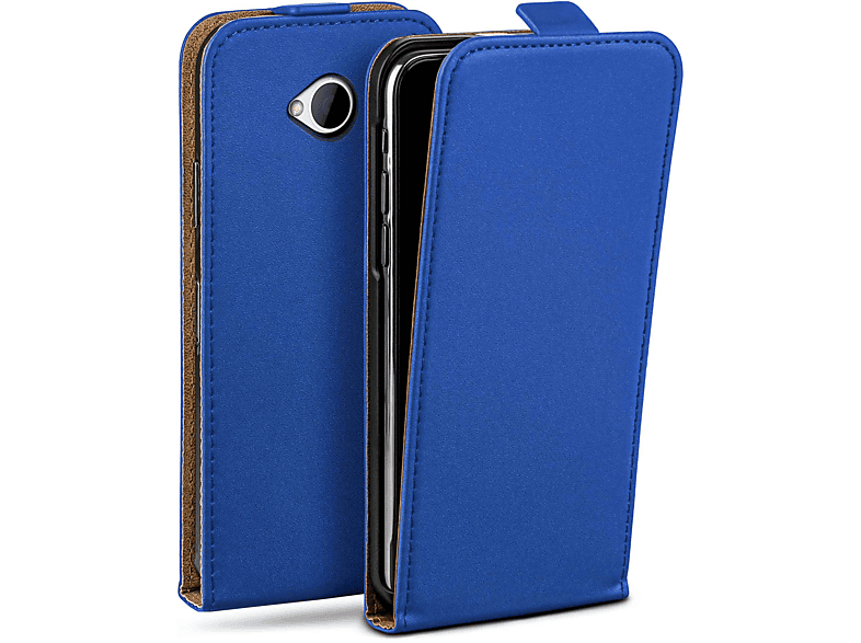 MOEX Flip Case, Flip Cover, HTC, One M7, Royal-Blue