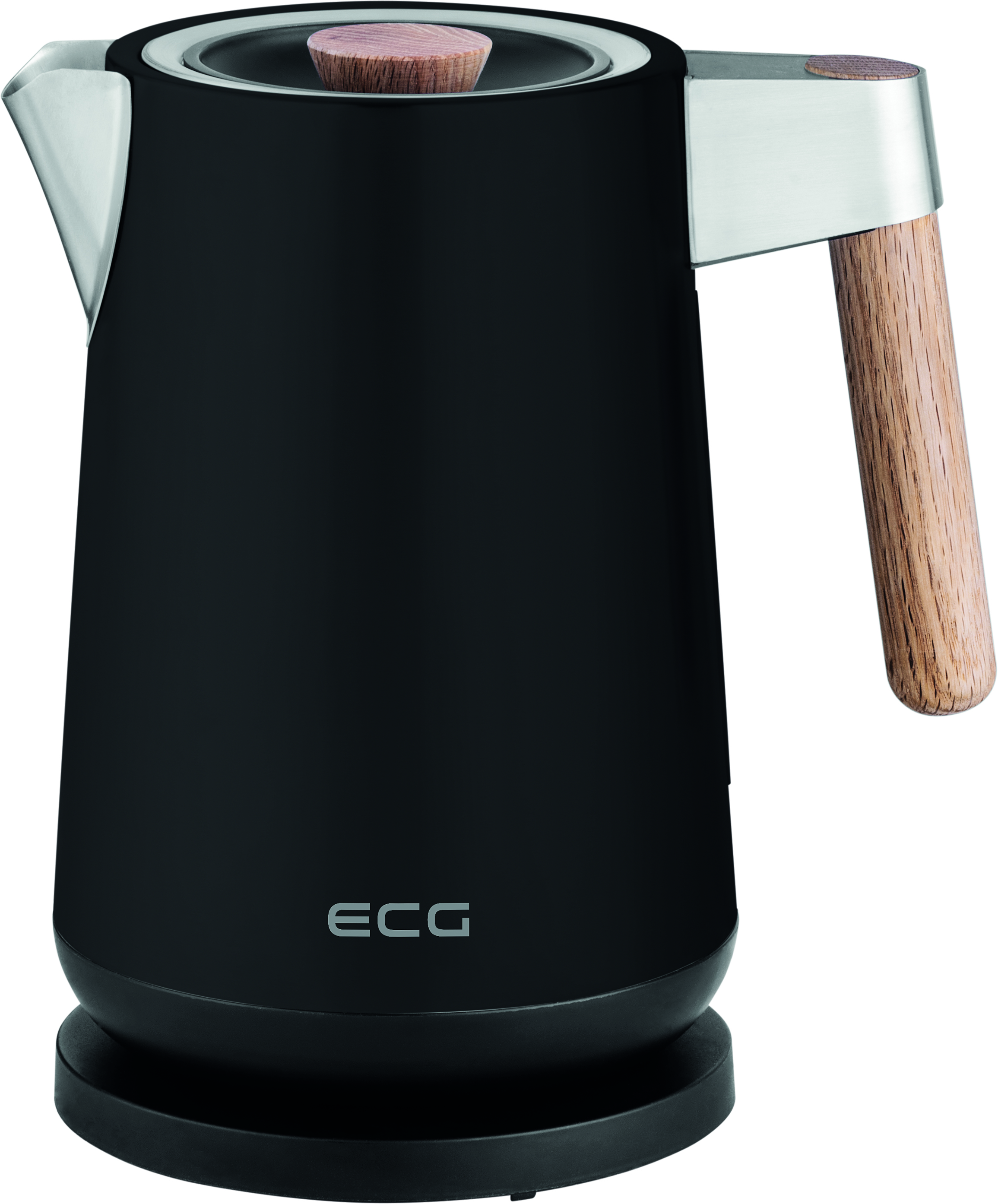 ECG RK 1768 Strix Timber Wasserkocher, Wasserstandsanzeige schwarzes Black Schwarz l | | Edelstahl 1,7 Wasserkocher | | 