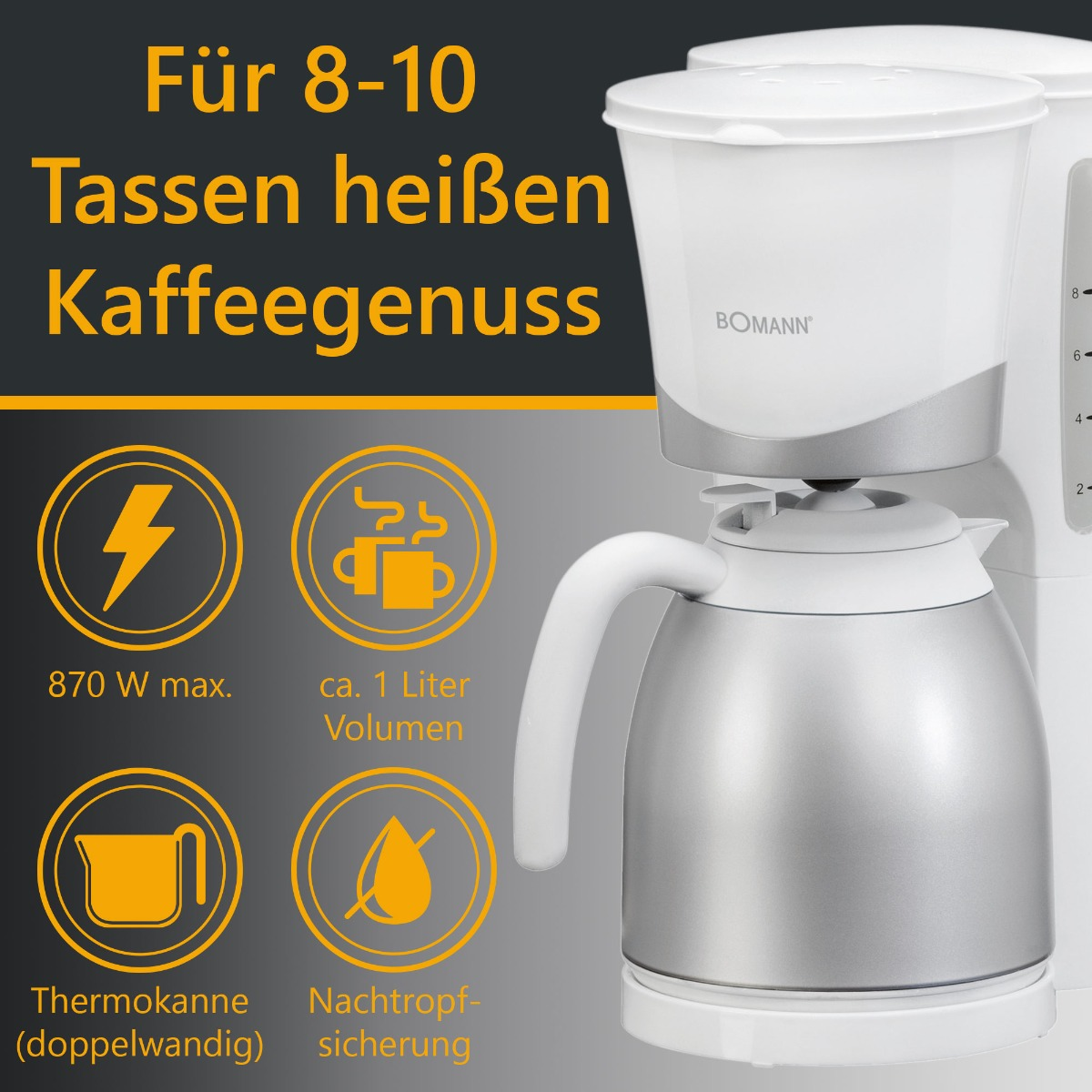 BOMANN KA 168 CB Weiß Kaffeemaschine