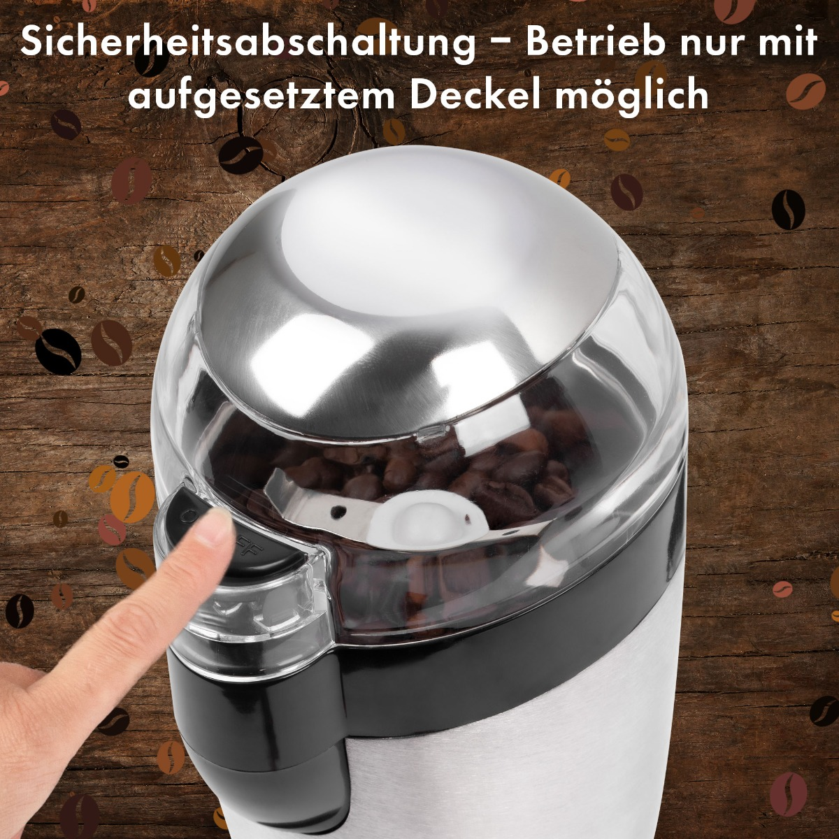 Schlagmahlwerk) KSW (120 Silber CLATRONIC Kaffeemühle Watt, 3307