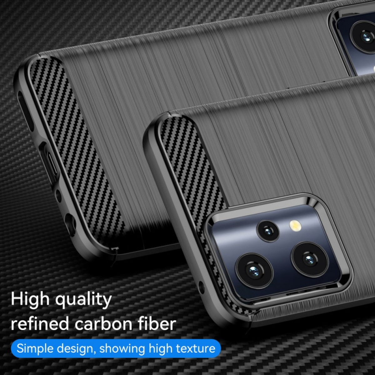5G, COVERKINGZ 2 Carbon im Lite Handycase CE OnePlus, Look, Backcover, Schwarz Nord