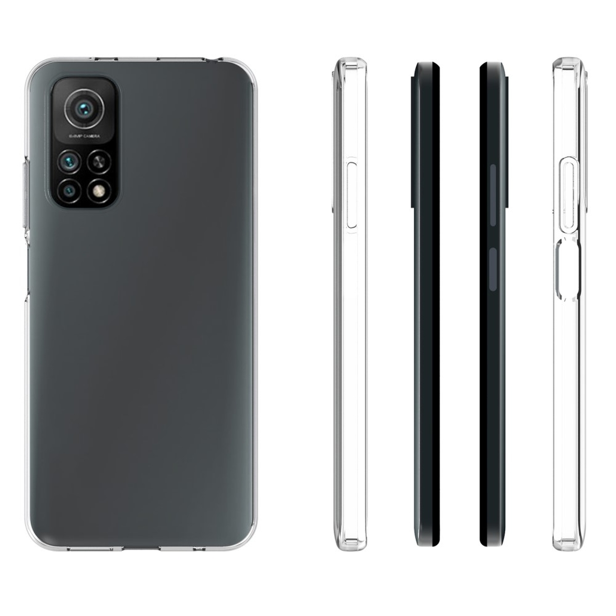 Smartphone-Hülle mit Kamera und mehreren Seitenansichten.