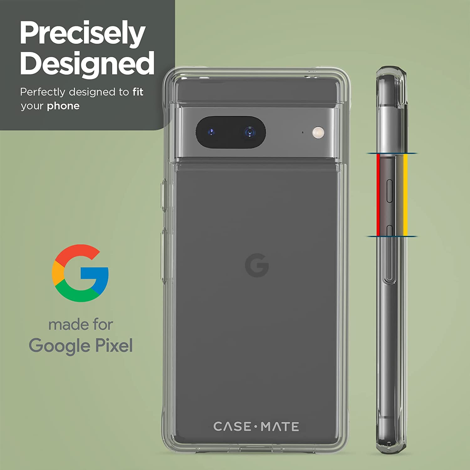 CASE-MATE Tough Clear, 7a, Transparent Google, Backcover, Pixel