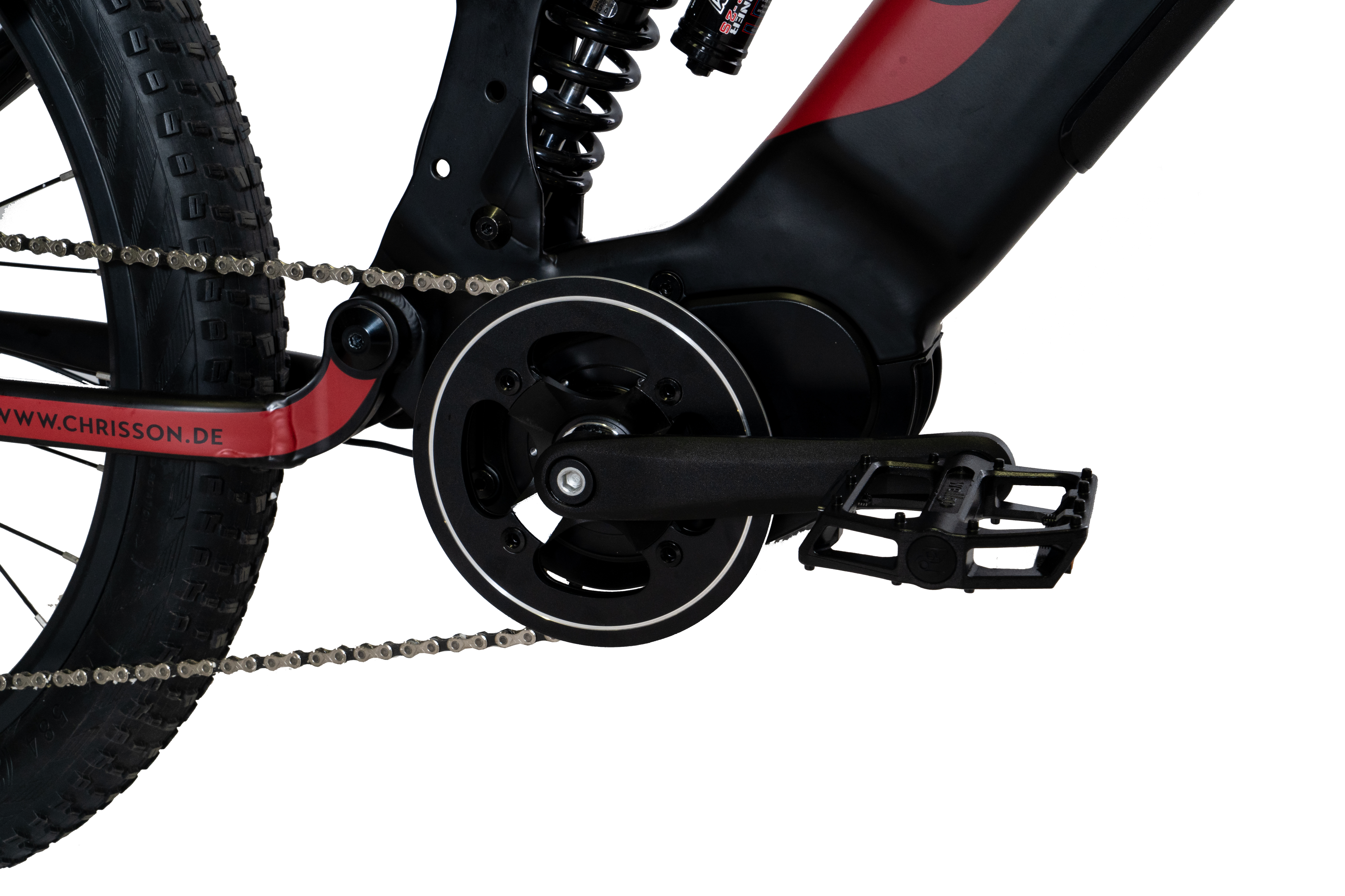 eXDURO Rahmenhöhe: CHRISSON (Laufradgröße: 50 612, Schwarz-Rot rot) Unisex-Rad, Zoll schwarz 27,5 Zoll, 27,5 Mountainbike Fully cm,