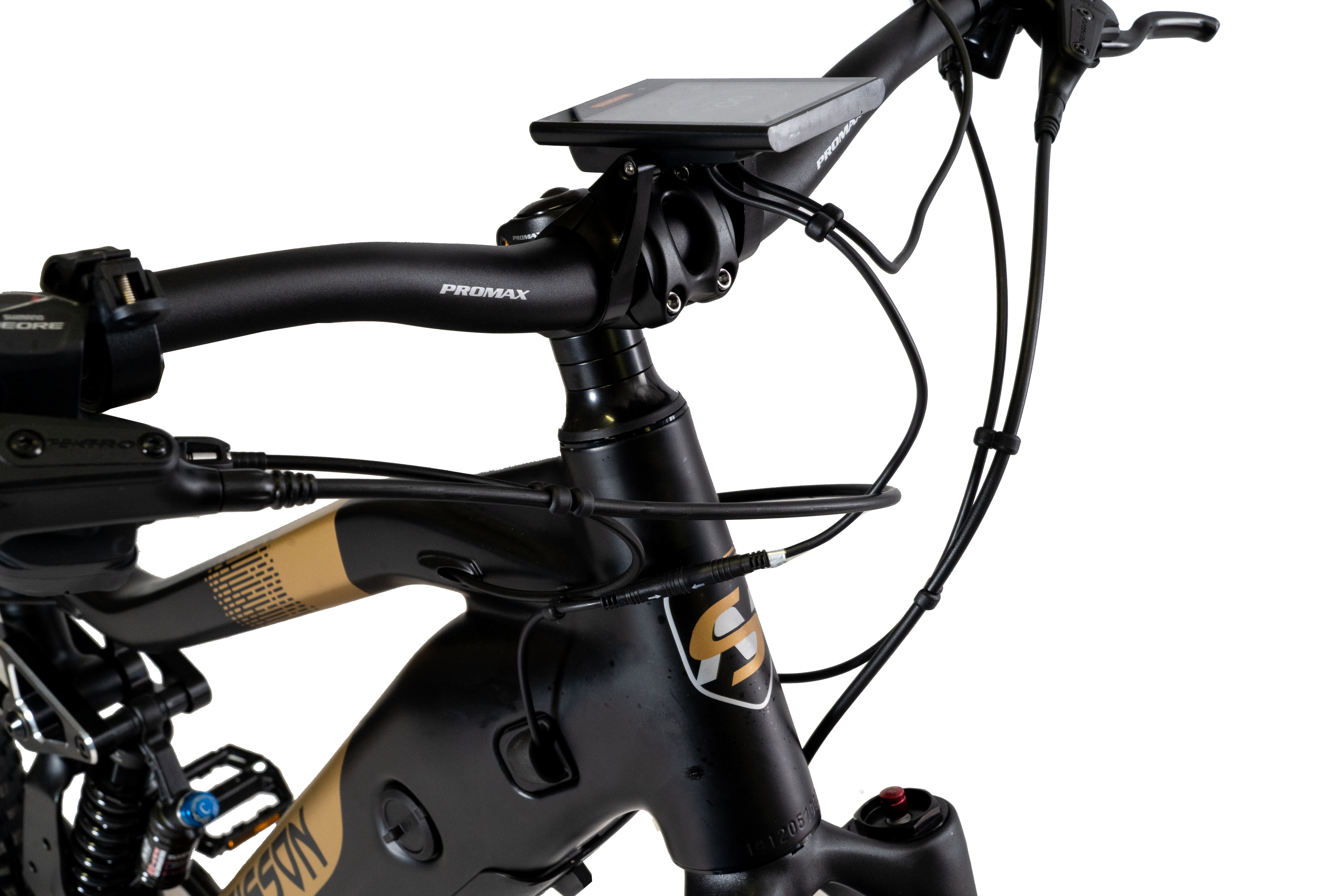 CHRISSON 27,5 Zoll eXDURO Mountainbike 612, (Laufradgröße: cm, Fully Unisex-Rad, schwarz Zoll, 50 27,5 gold) Rahmenhöhe: Schwarz-Gold