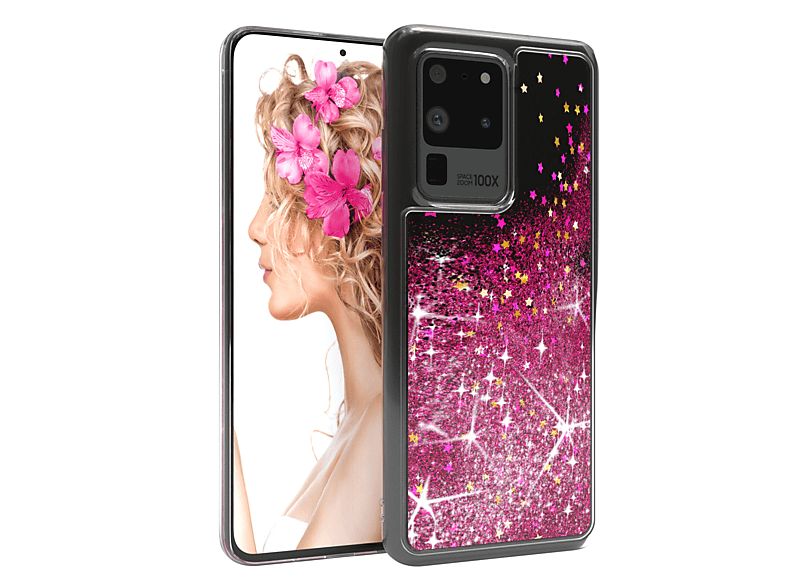 / Glitzerhülle 5G, Flüssig, Ultra EAZY Ultra CASE S20 Samsung, Galaxy Pink S20 Backcover,