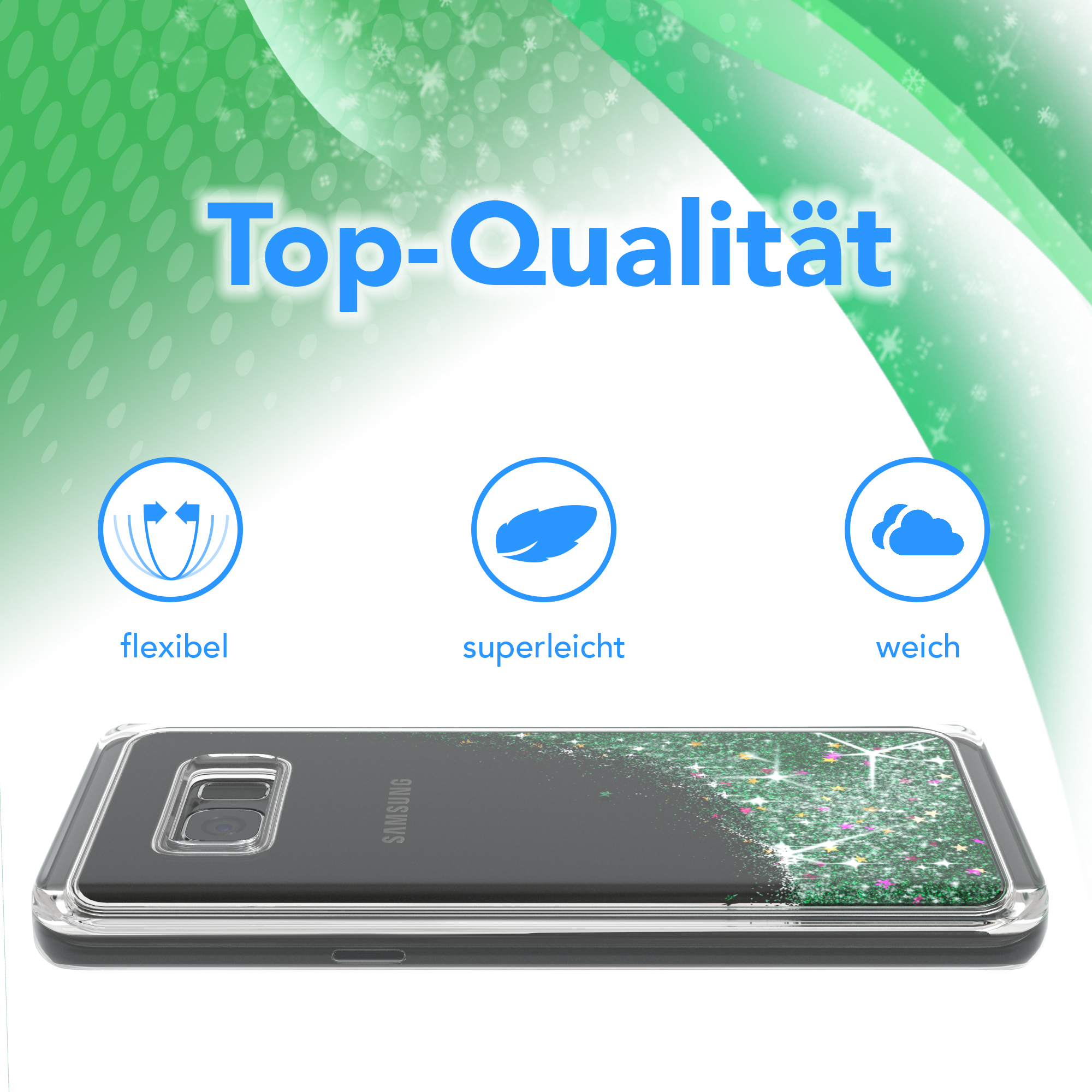 Drei Telefone, Kompatibilität zeigend. Weiß mit rotem X, grau mit rotem X, schwarz mit Haken.