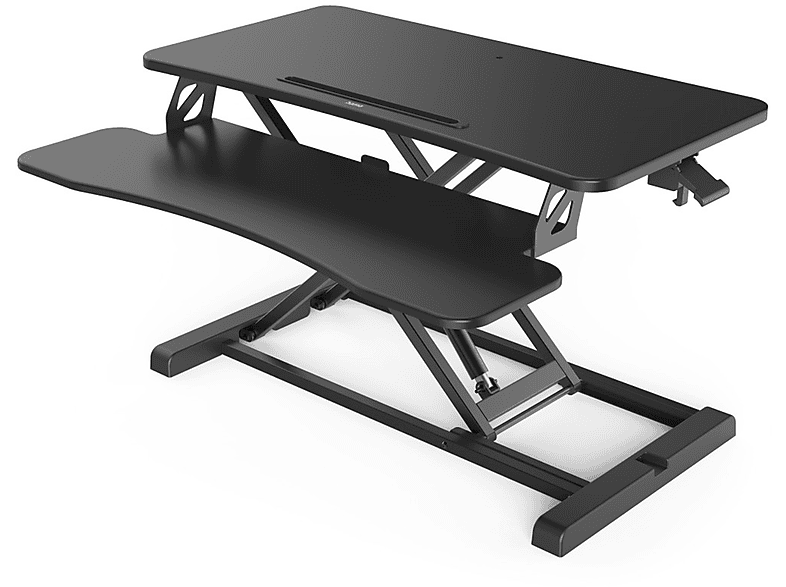 Schreibtischaufsatz Schwarz Aufsatz, Höhenverstellbarer HAMA Schreibtisch
