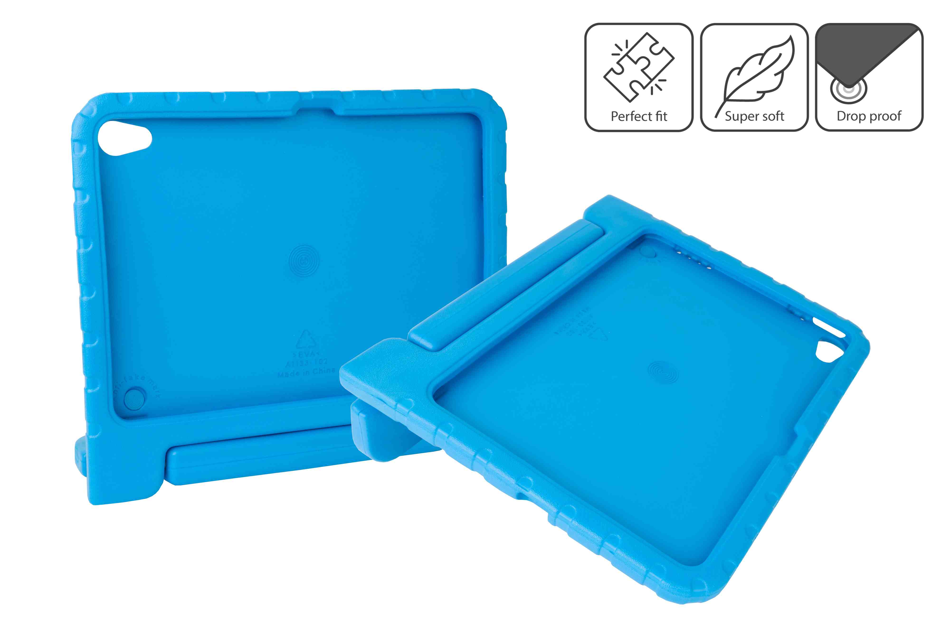 iPad-Hülle für EVA-Material, Full GOOD CONNECTIONS iPad Tablet-Schutzhülle mit Kickstand Cover blau