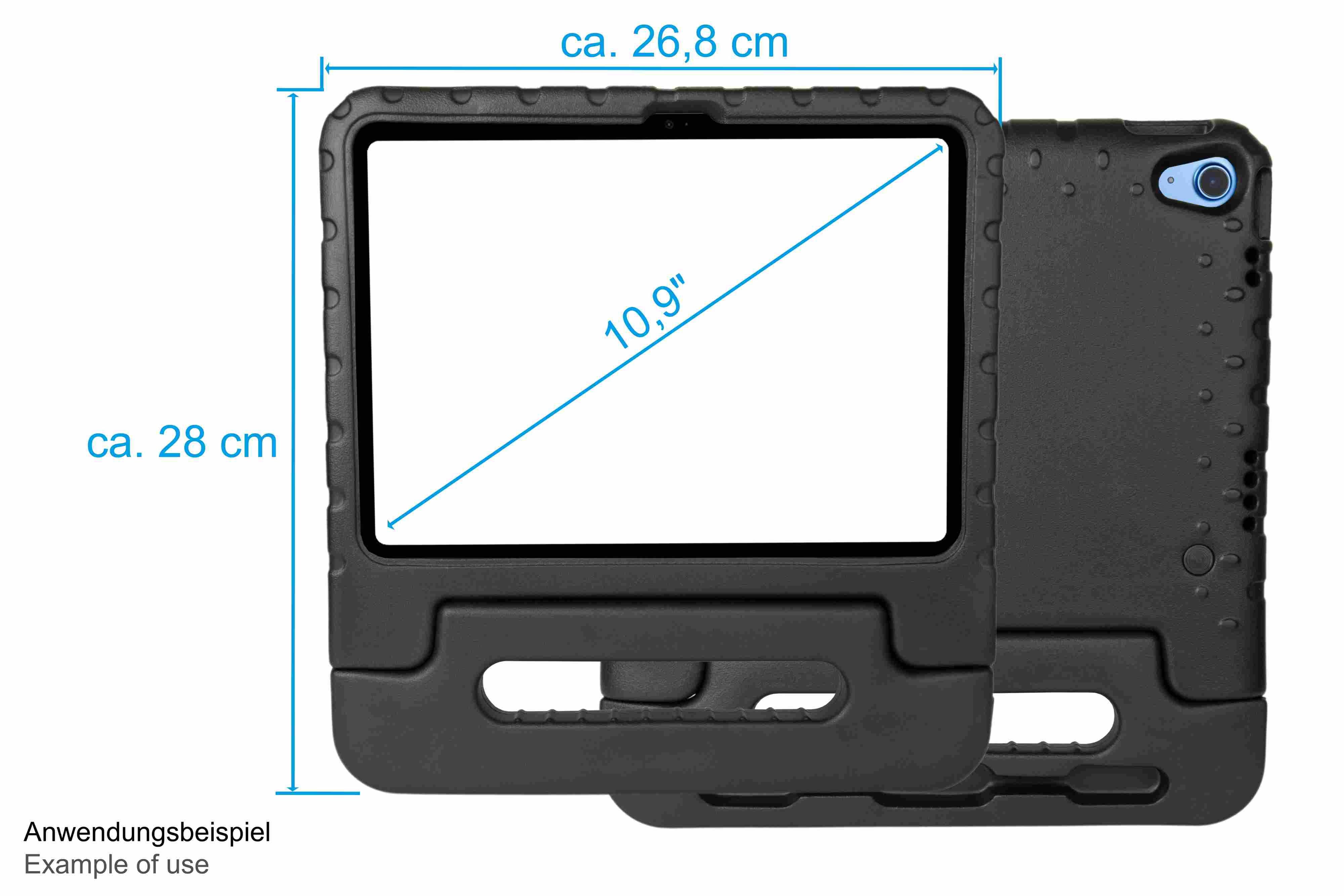 Tablet-Schutzhülle GOOD für CONNECTIONS Cover EVA-Material, schwarz Kickstand Full iPad mit iPad-Hülle