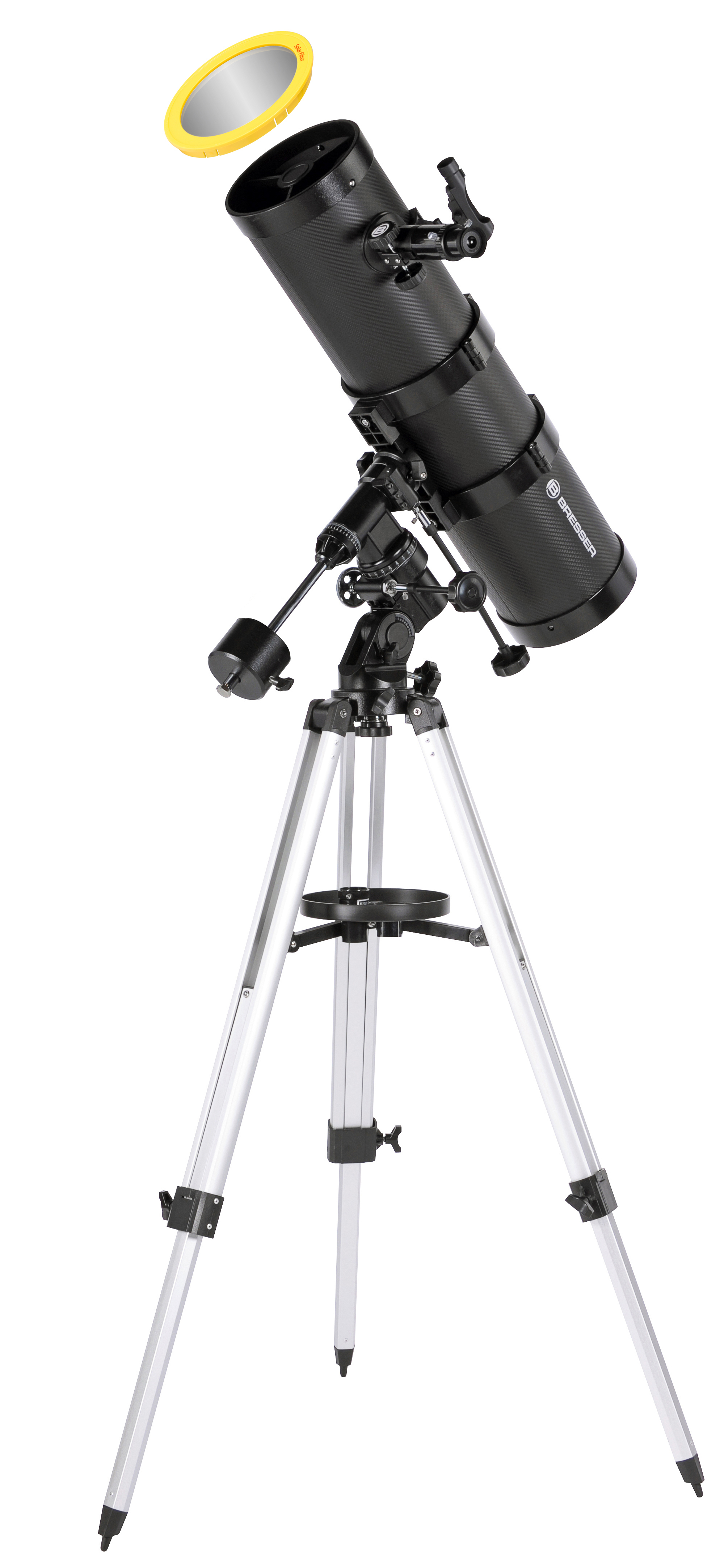 BRESSER Spica Plus 1000 Set Zubehör 50, inkl. 130/1000 mm, EQ Spiegelteleskop Teleskop