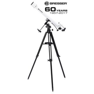 Telescopio - BRESSER Optics Classic 60/900 EQ Refractor 338x, 900 mm, Negro