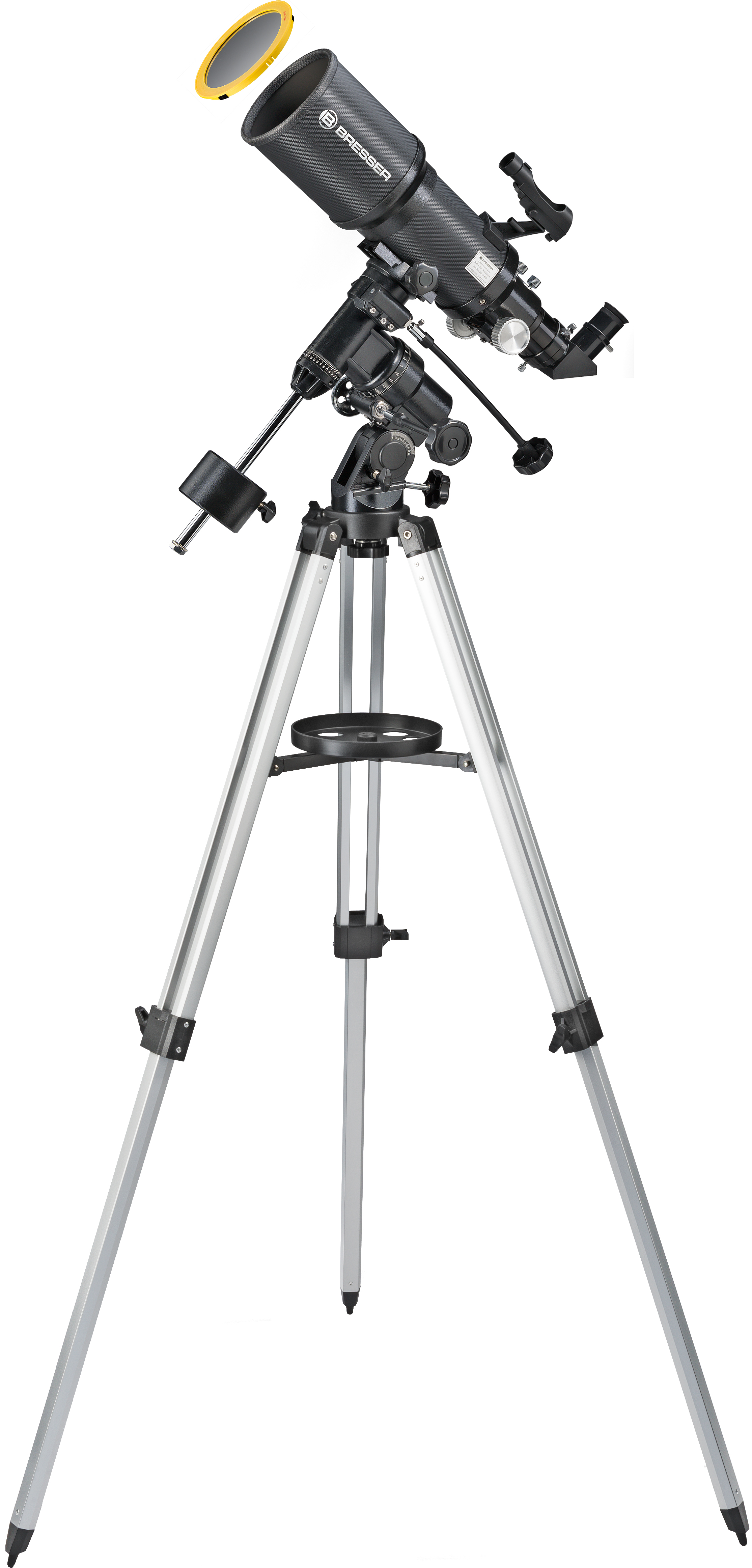 EQ3 mm, mit Teleskop 102/460 Sonnenfilter 23, 460 Polaris BRESSER
