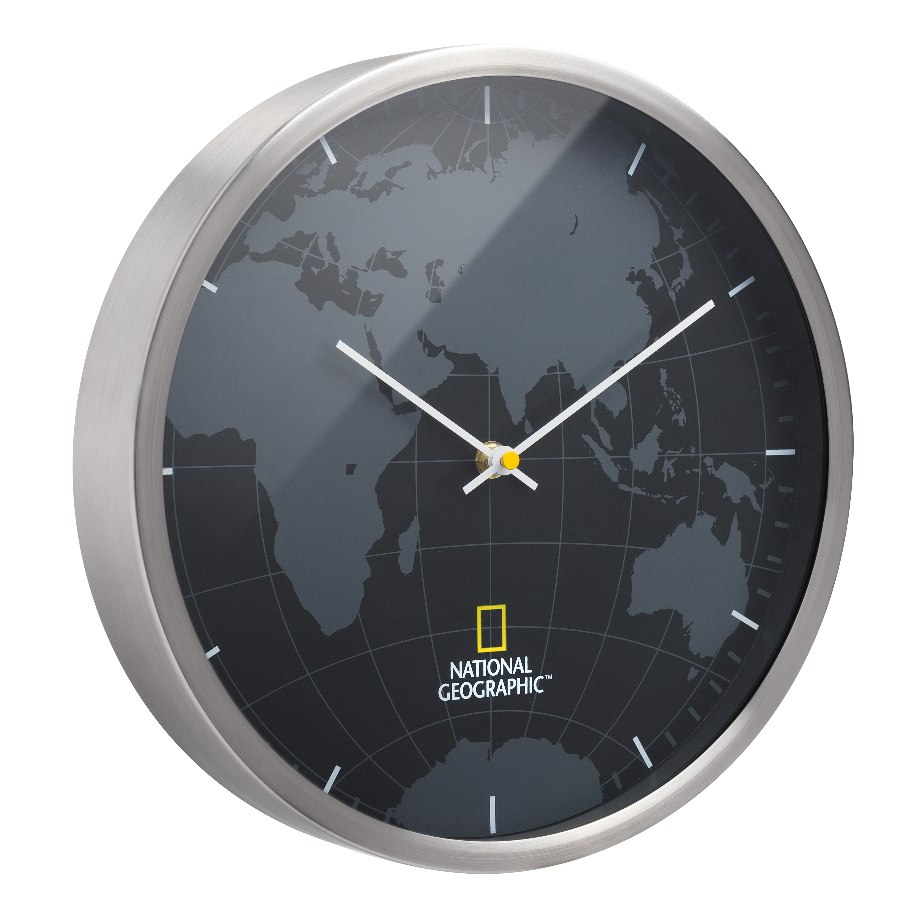 Un orologio National Geographic che mostra una mappa del mondo.