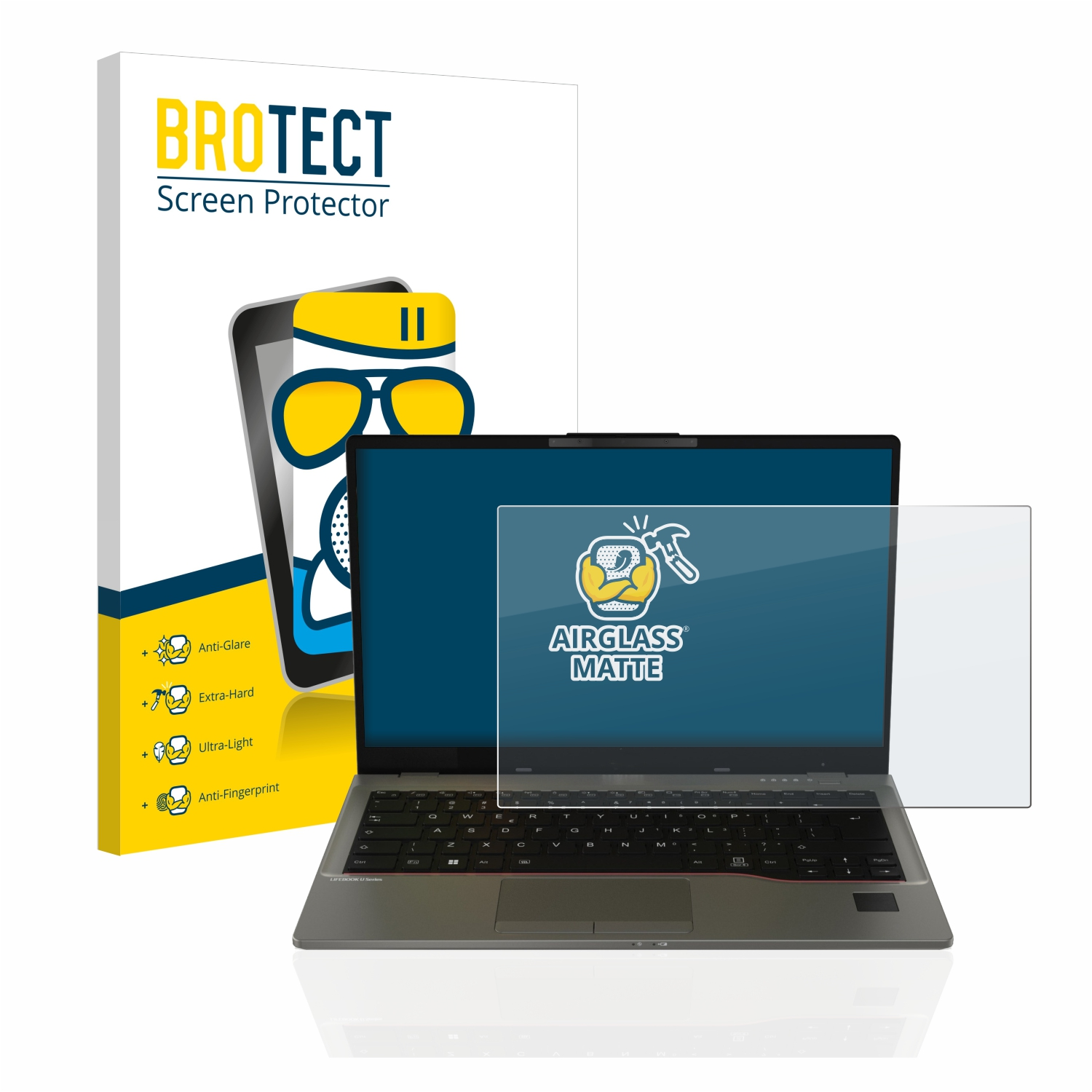 BROTECT Airglass Lifebook matte Fujitsu Schutzfolie(für U7412)