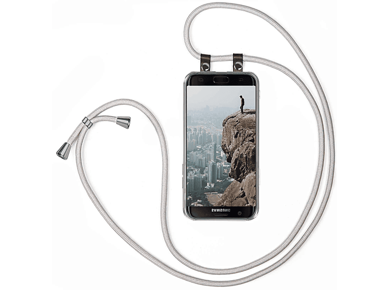 S7 Edge, Samsung, Backcover, MOEX Hellgrau Galaxy Handykette,