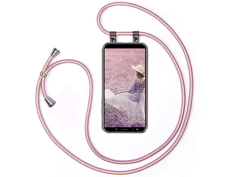 Galaxy Rose (2018), A6 Backcover, MOEX Samsung, Gold Handykette,