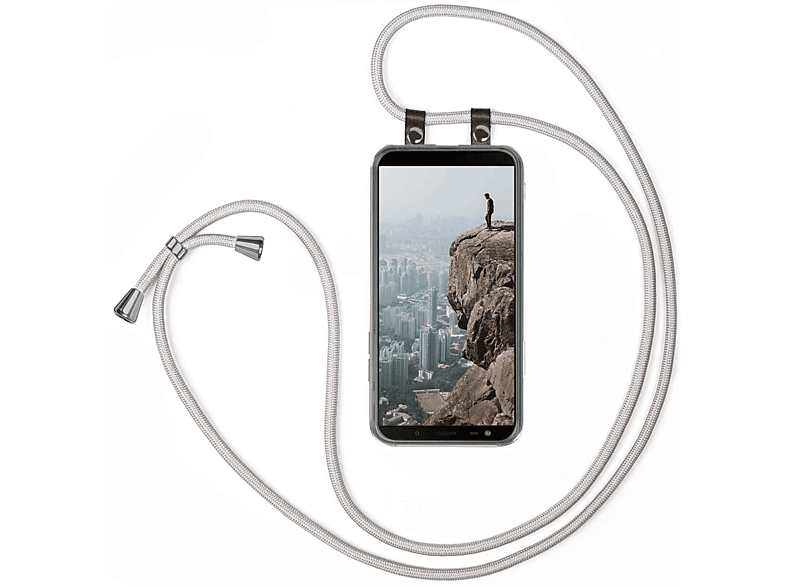 MOEX Samsung, Hellgrau Handykette, J6 Backcover, Galaxy (2018),