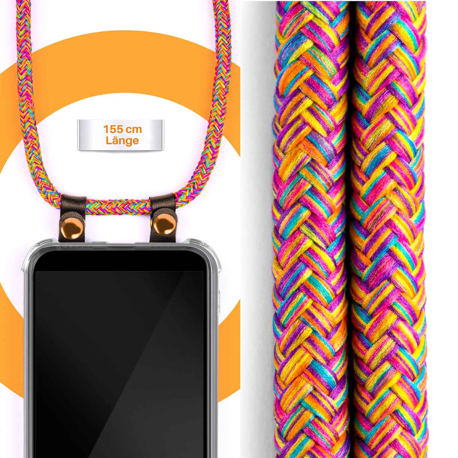 MOEX Handykette, Backcover, 9 Mi SE, Regenbogen Xiaomi