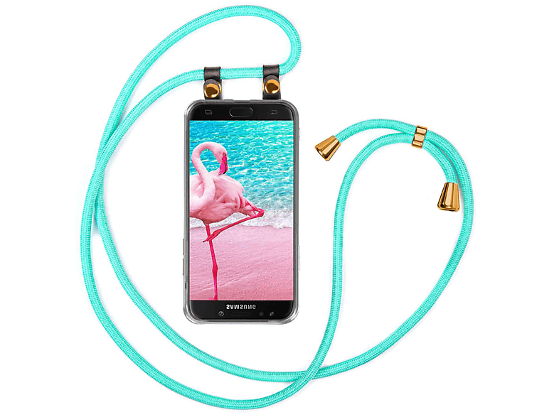 MOEX J5 Handykette, (2017), Galaxy Samsung, Mint Türkis Backcover,