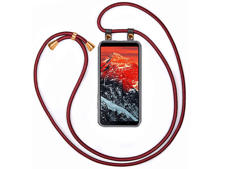 A7 Backcover, (2018), Handykette, Galaxy Red MOEX Samsung, Shiny