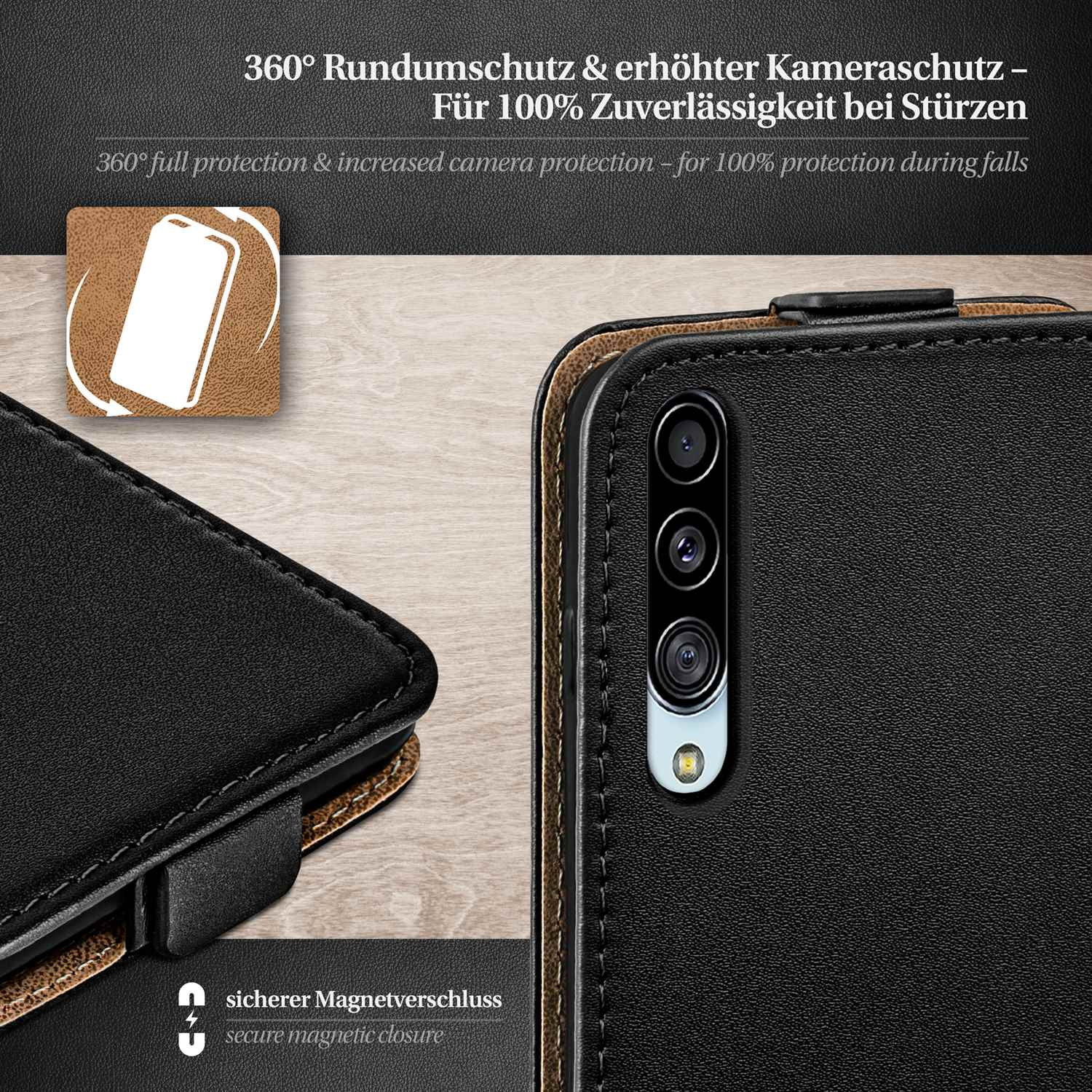 Deep-Black Flip Samsung, A90 MOEX Galaxy 5G, Case, Flip Cover,