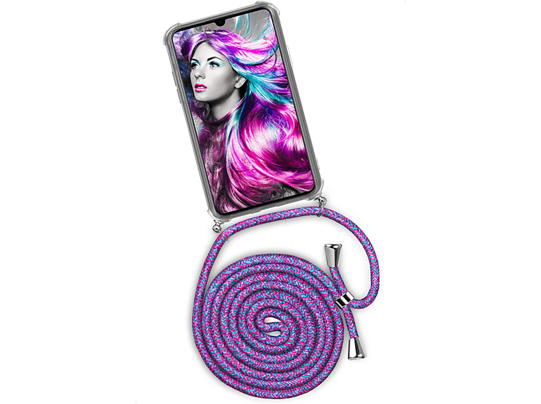 ONEFLOW Twist Case, Backcover, Huawei, Y5 (2019), Crazy Unicorn (Silber) | Handyketten