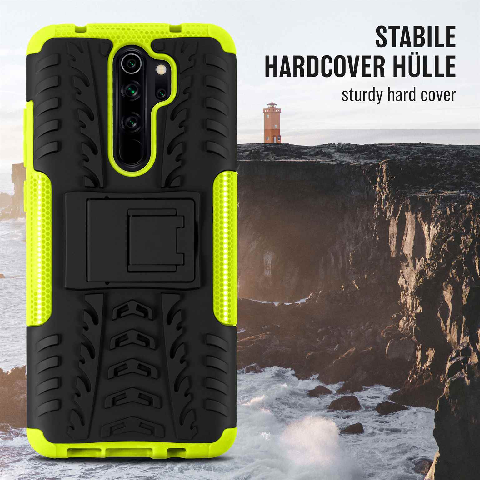 ONEFLOW Tank Redmi Backcover, Xiaomi, Lime Note Case, 8 Pro