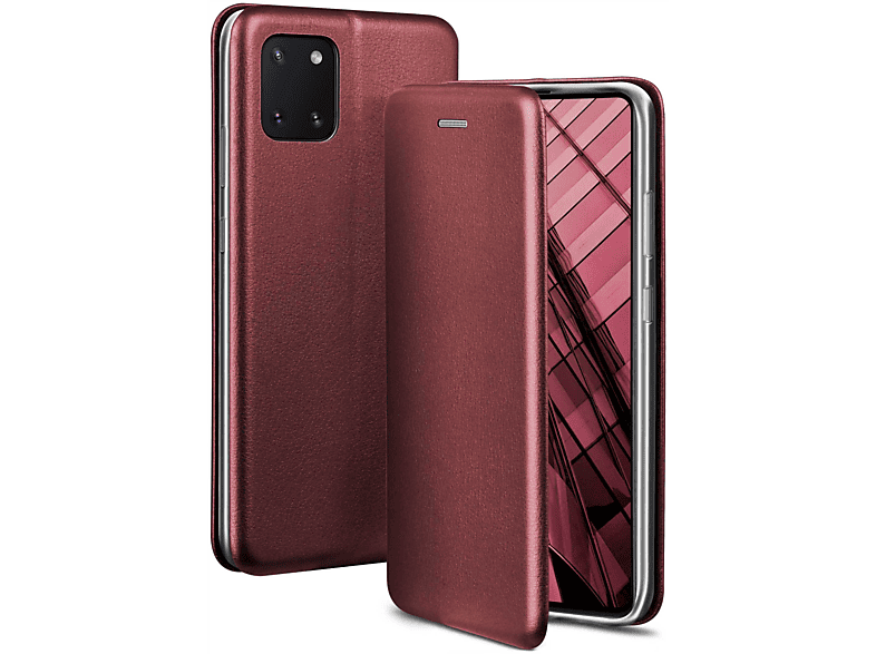 ONEFLOW Business Case, Cover, Note Flip - Red Burgund Galaxy Samsung, 10 Lite