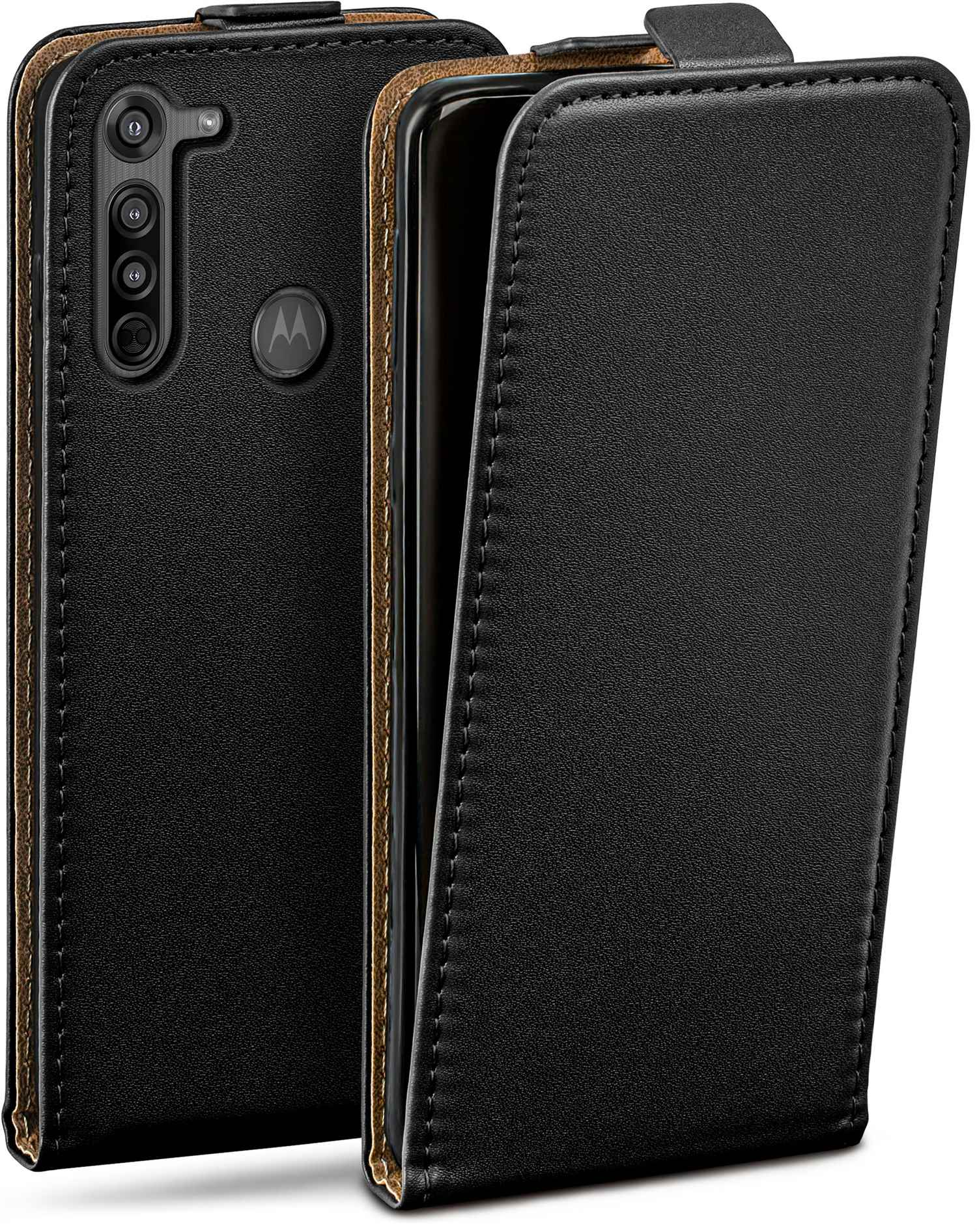 Motorola, Case, G8, MOEX Moto Flip Deep-Black Flip Cover,