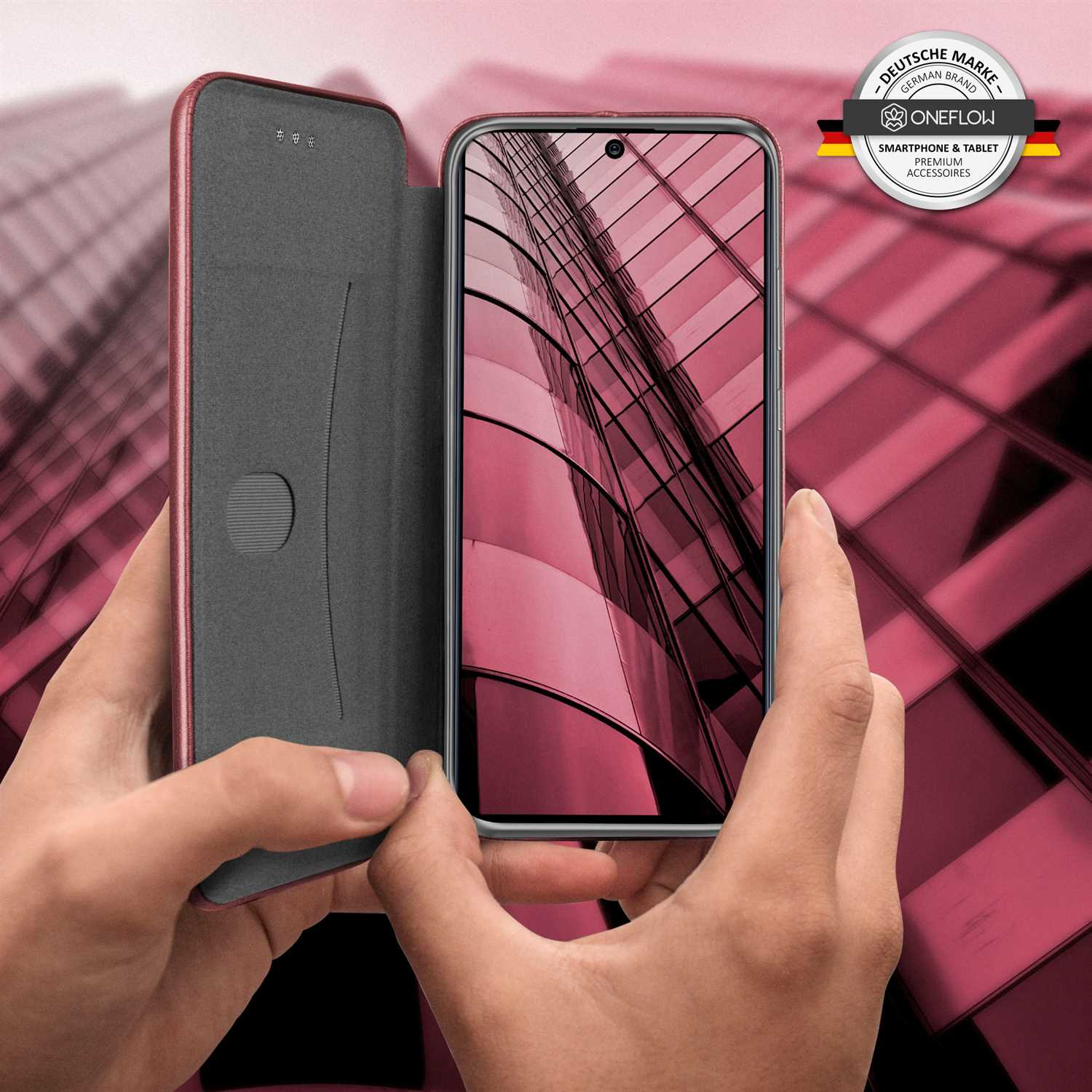 S10 Case, - Burgund Flip Galaxy Cover, Lite, ONEFLOW Red Business Samsung,
