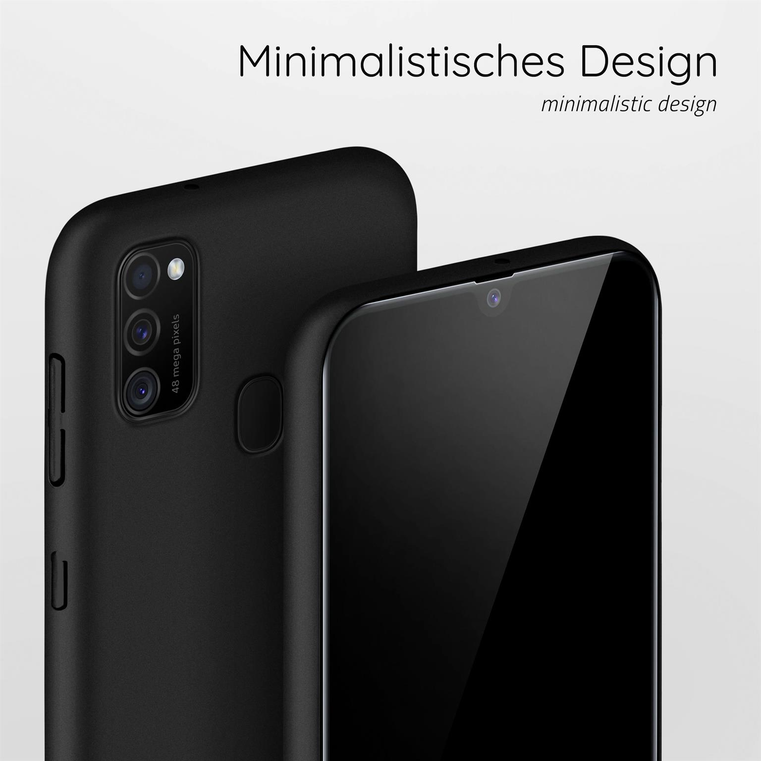 Schwarze Handyhülle, Nahaufnahme des Telefons.
