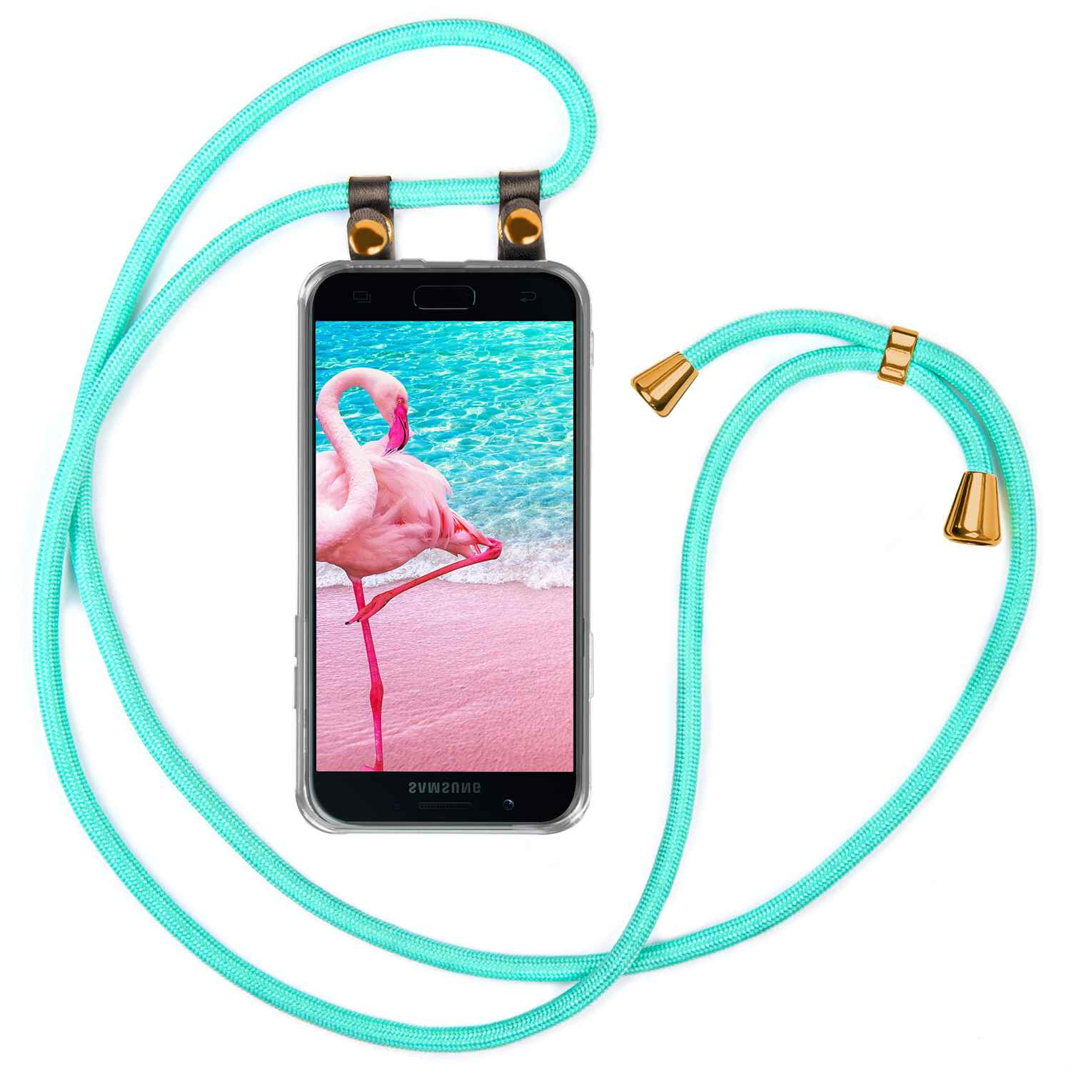 Samsung, Mint Handykette, (2017), Türkis Galaxy MOEX A3 Backcover,