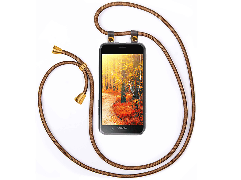 MOEX Handykette, Backcover, Sony, Xperia Compact, XZ1 Shiny Brown
