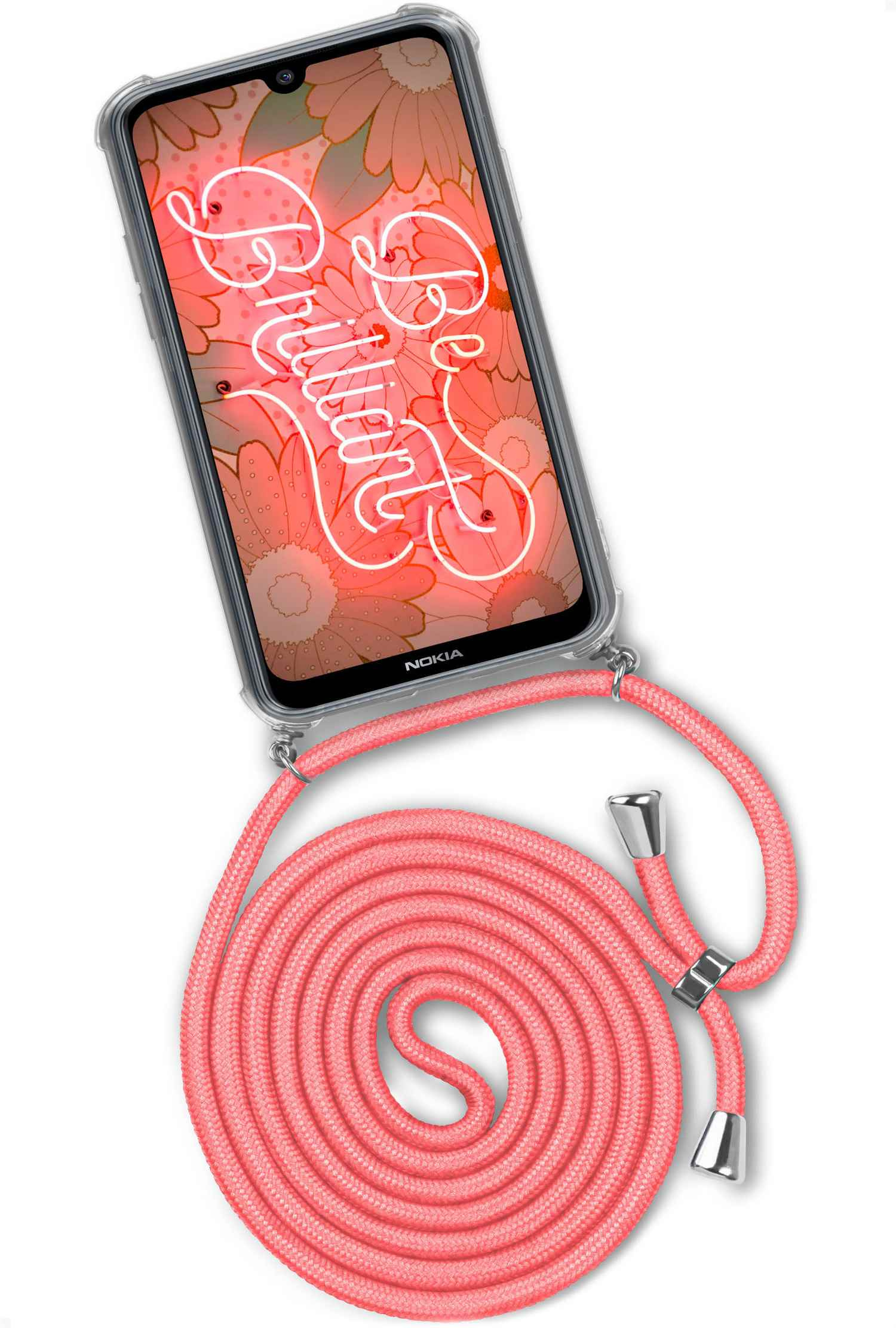 ONEFLOW Twist Case, Backcover, Kooky 2.2, Flamingo Nokia, (Silber)