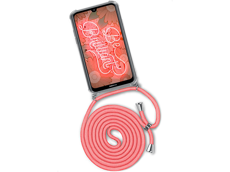 ONEFLOW Twist Case, Backcover, Nokia, 2.2, Kooky Flamingo (Silber)