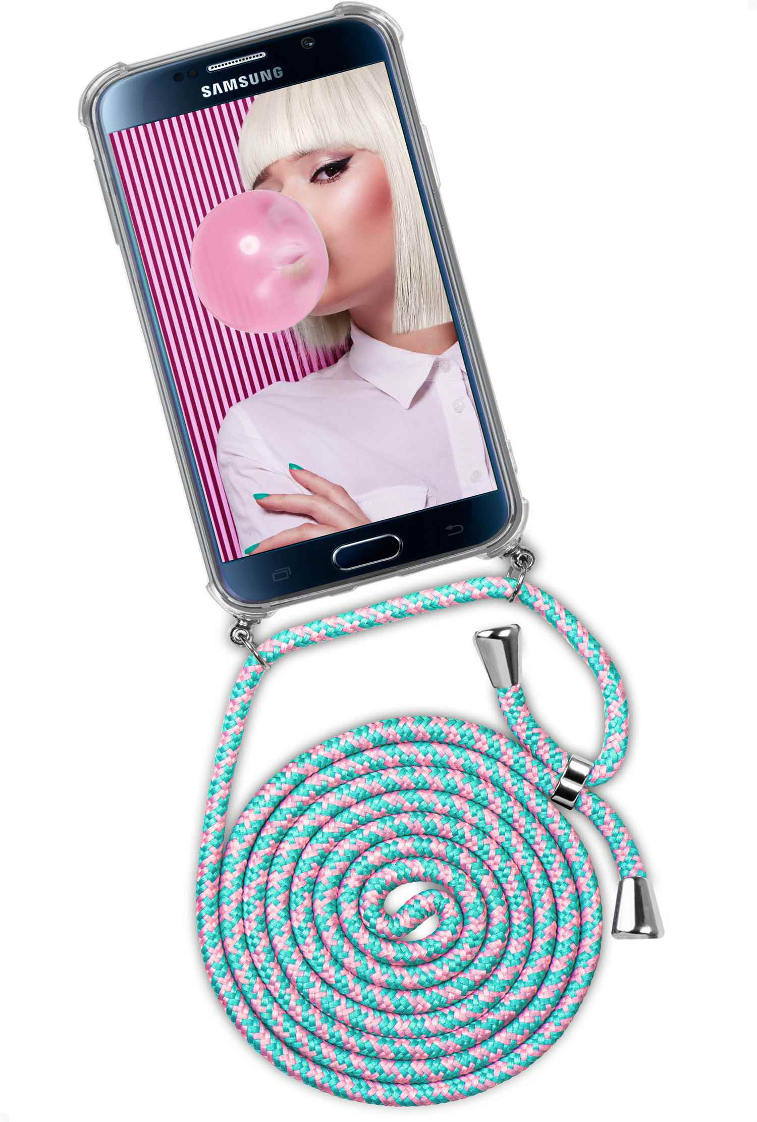 ONEFLOW Twist Case, Samsung, Galaxy S6, Backcover, (Silber) Bubblegum