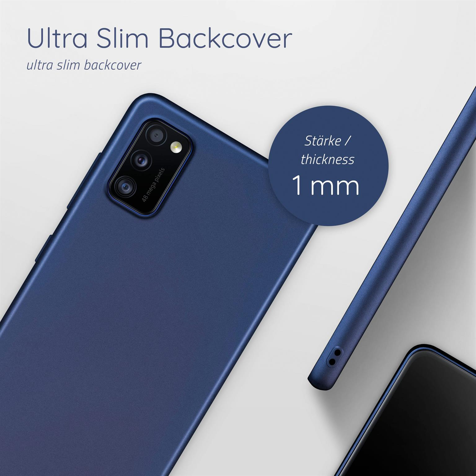 Backcover, Galaxy Case, A41, MOEX Alpha Samsung, Blau
