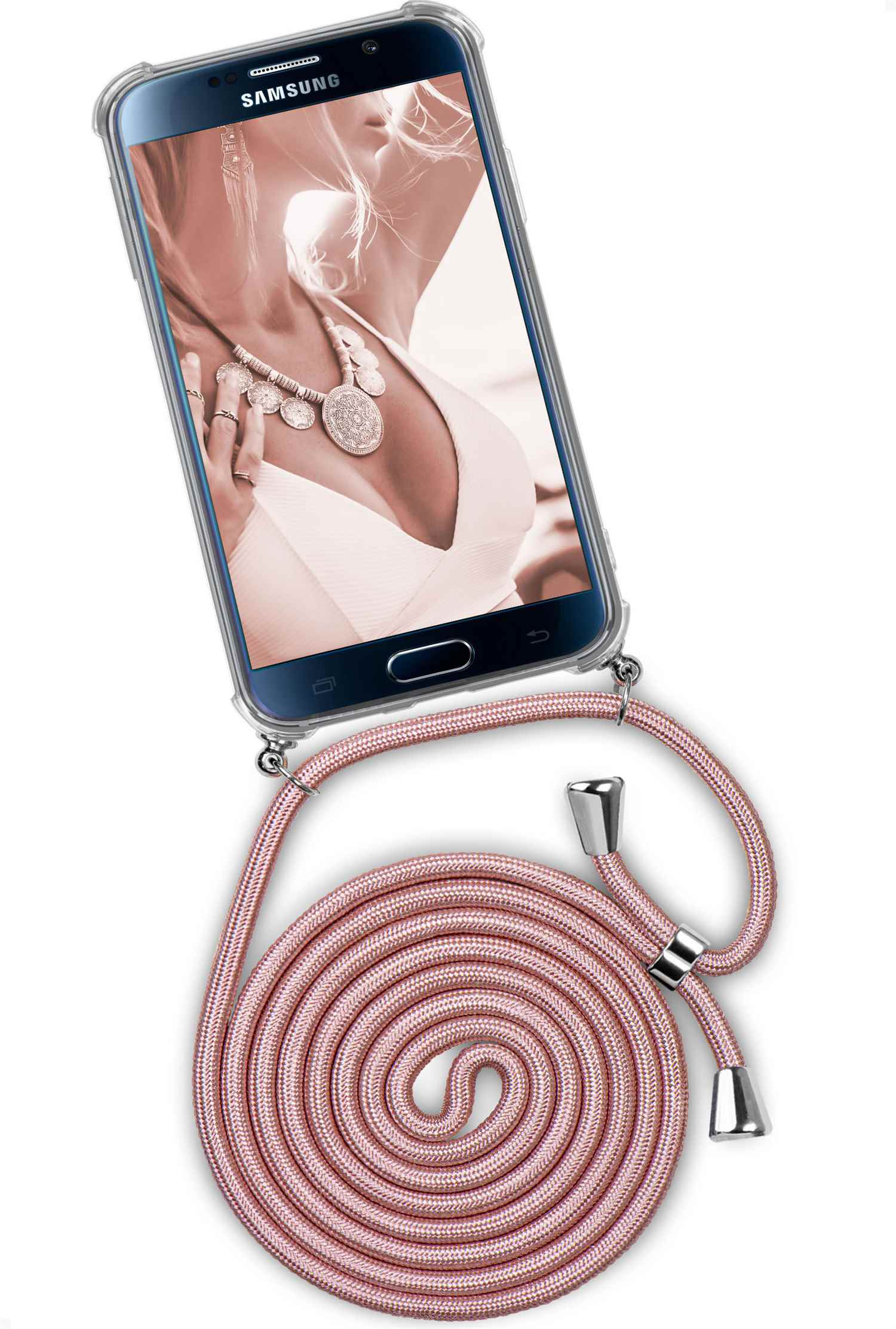 ONEFLOW Twist Case, Backcover, Samsung, S6, (Silber) Blush Galaxy Shiny