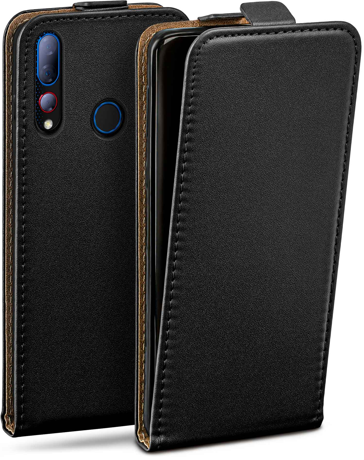 MOEX Flip Flip Cover, HTC, Plus, Case, Deep-Black Desire 19