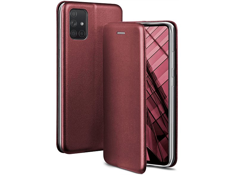 ONEFLOW Business Case, Flip - Cover, Burgund A71, Galaxy Red Samsung