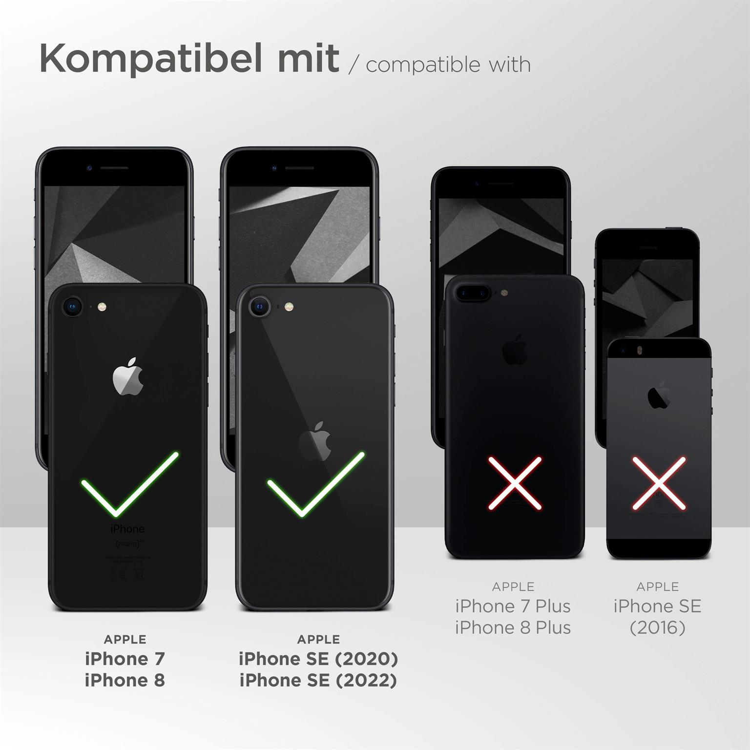 MOEX Cover, Apple, 2. (2020), SE Aqua-Cyan Flip Case, iPhone Generation Flip