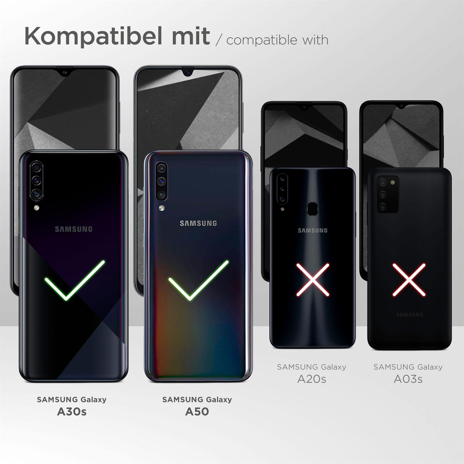 MOEX Handykette, Backcover, Samsung, A50, Regenbogen Galaxy