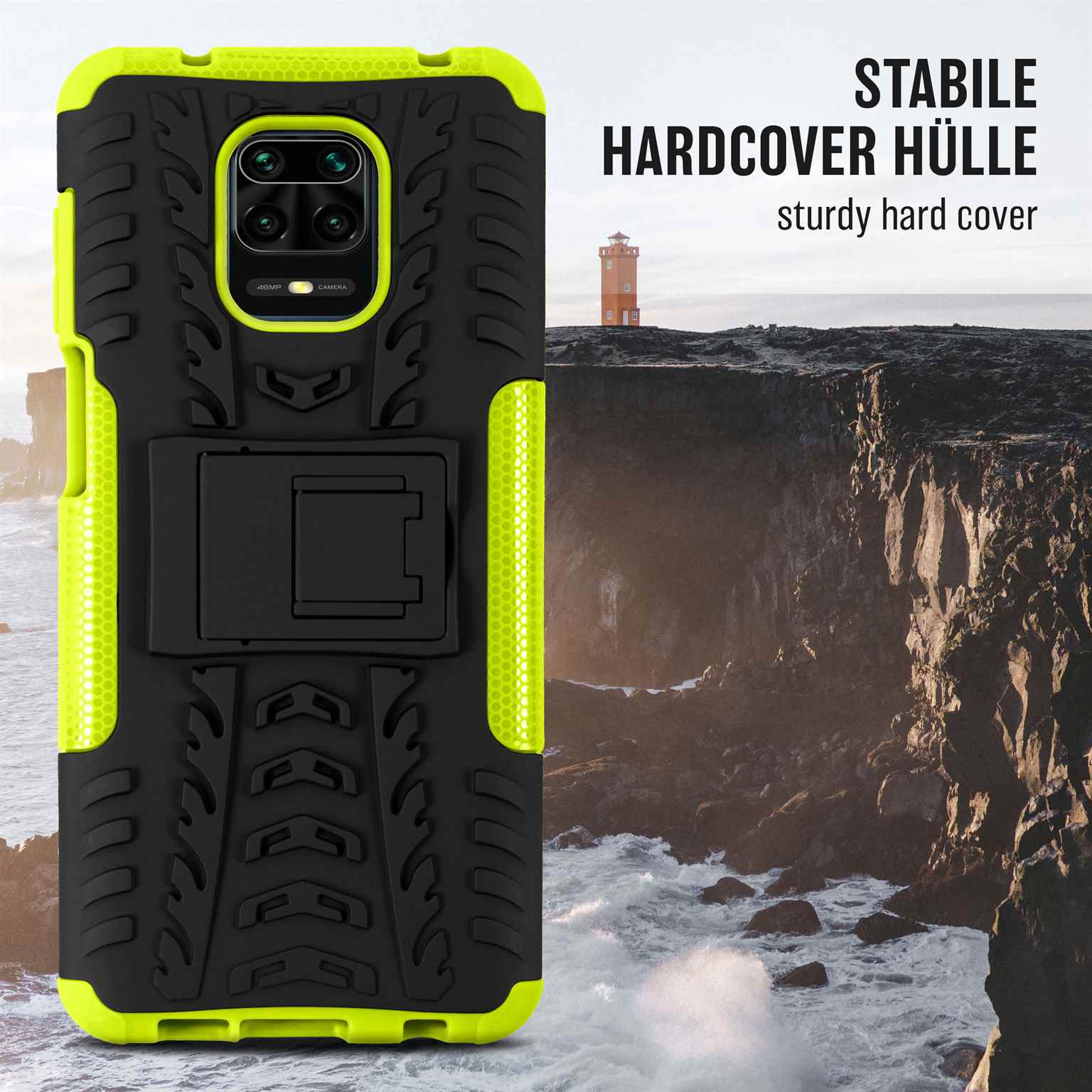 ONEFLOW Tank Redmi Backcover, Lime 9 Xiaomi, Case, Note Pro