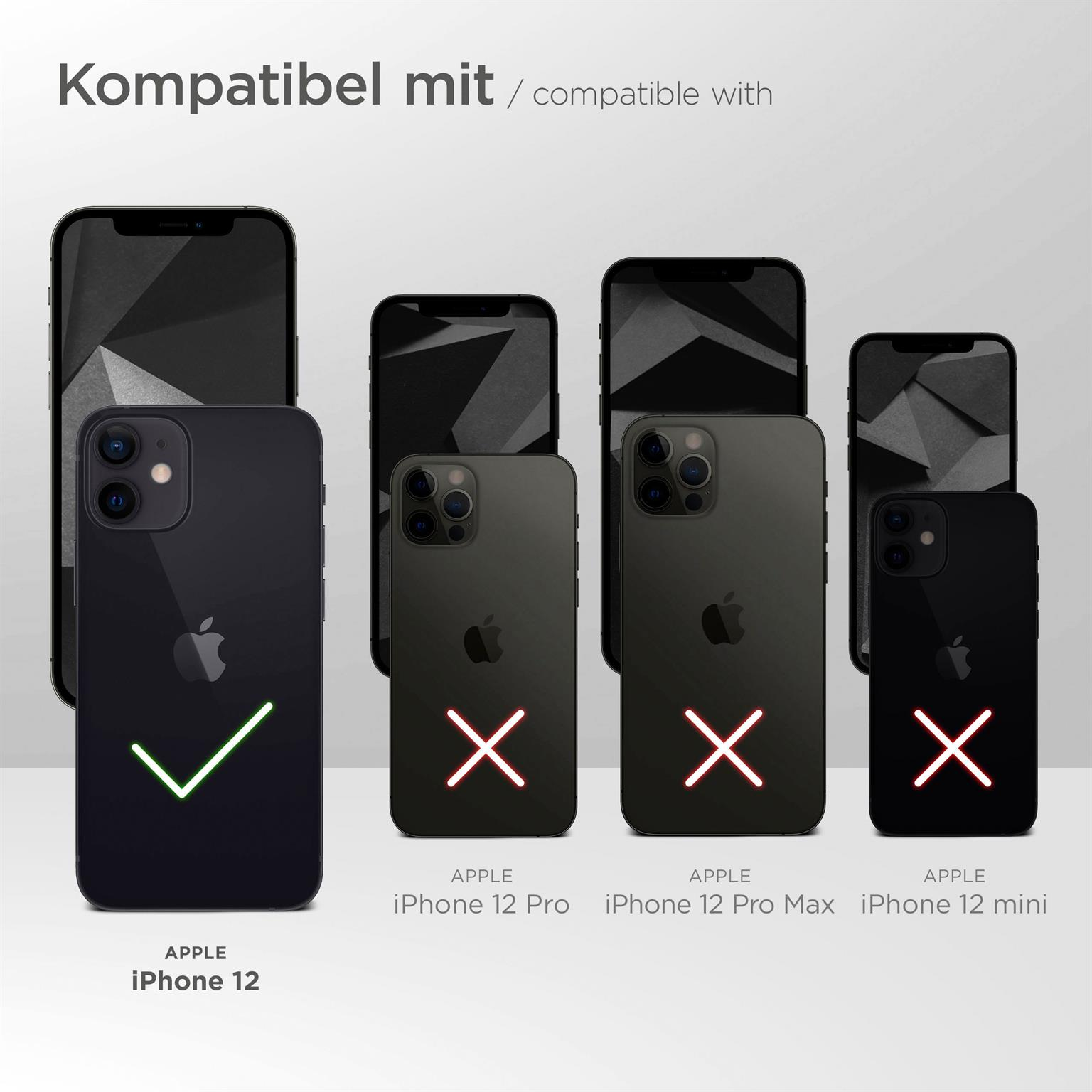 iPhone MOEX Alpha Case, Apple, 12, Backcover, Schwarz