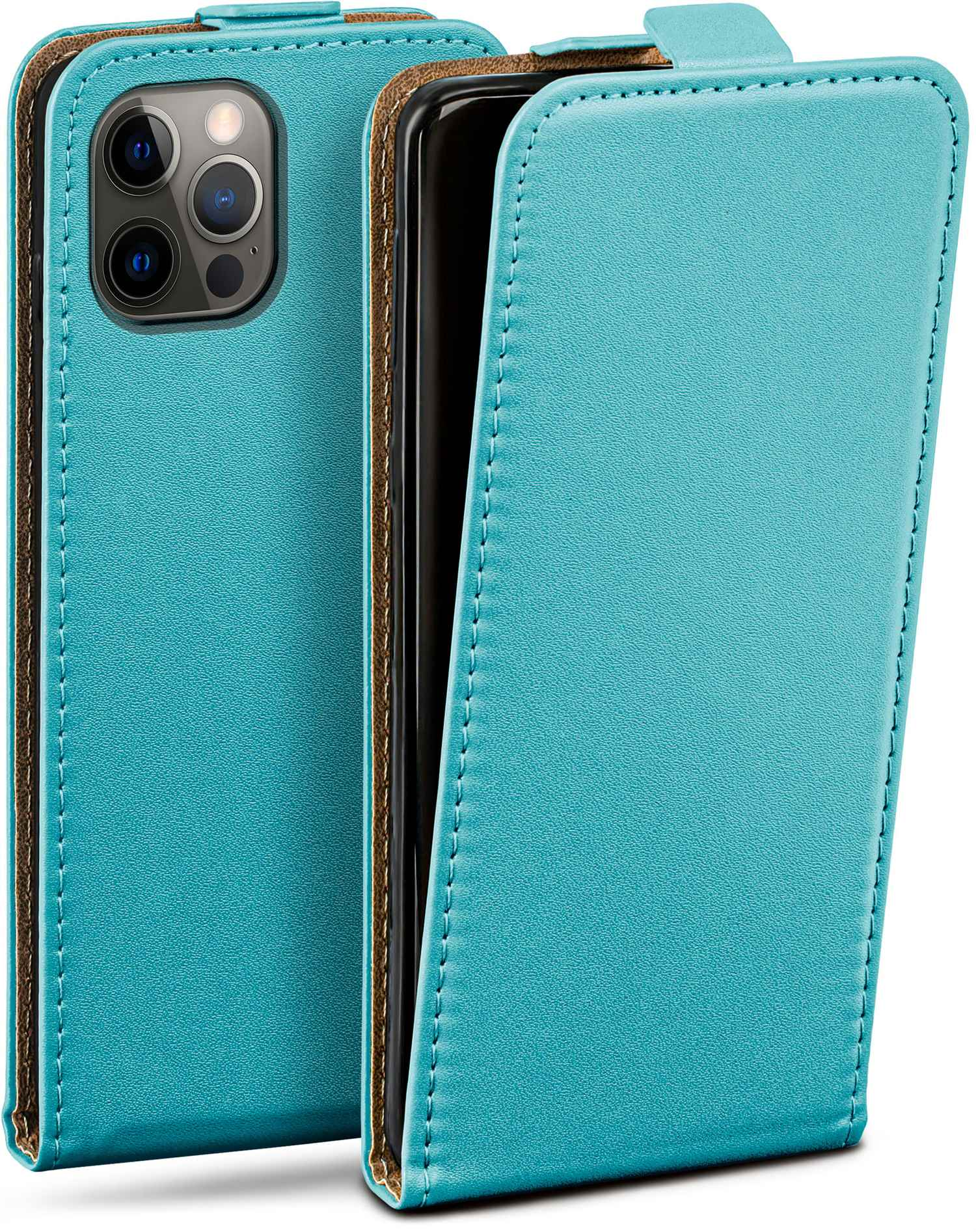 MOEX Flip Max, Pro Case, 12 Flip iPhone Apple, Cover, Aqua-Cyan